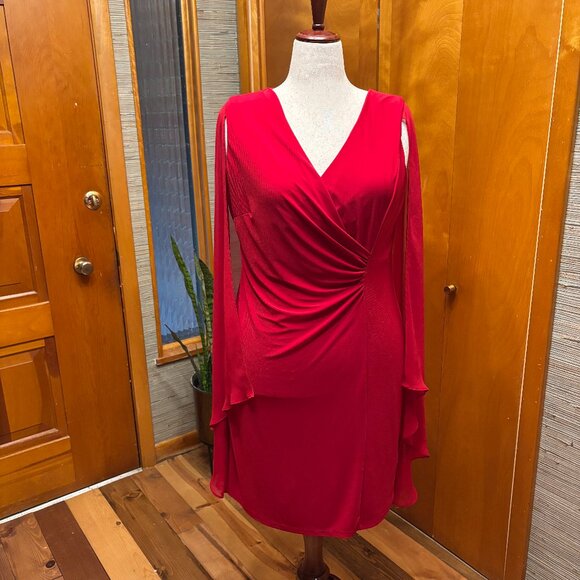 R&M Richards Formal Red Dress Size 16 - Picture 1 of 7